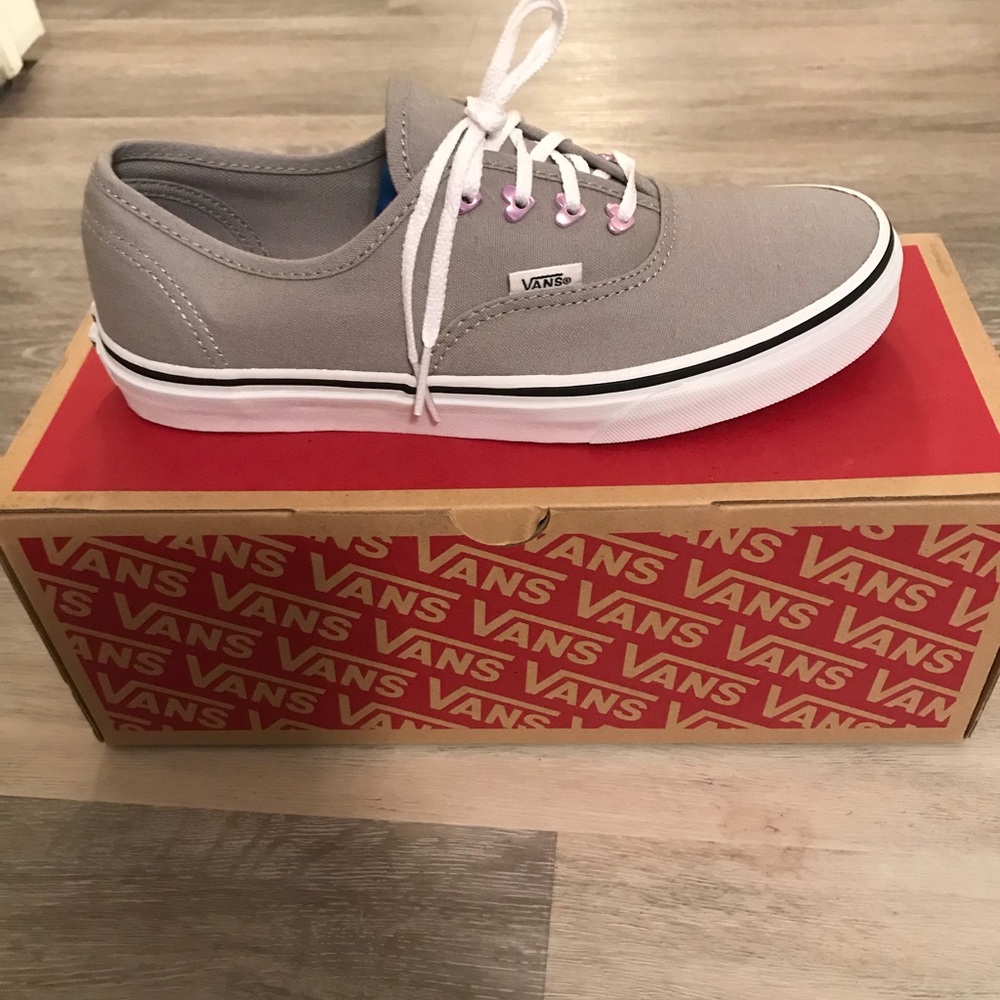 Vans grey sneakers; youth size 6 women’s 7.5